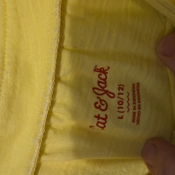 Cat & Jack, Tank Top, Ruffled, Sz 10-12 Yellow, Square Neckline, Casual, Comfort - Picture 3 of 7